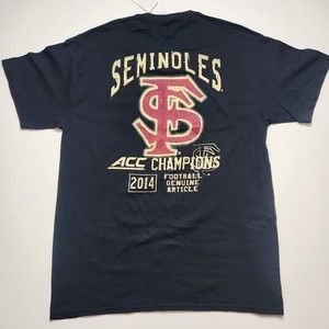 Bealls Florida State Seminoles T-Shirt Men's Large Black Football Crew Neck